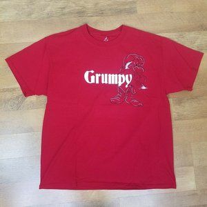Disney Shirt Grumpy Dwarf Large Red Snow White